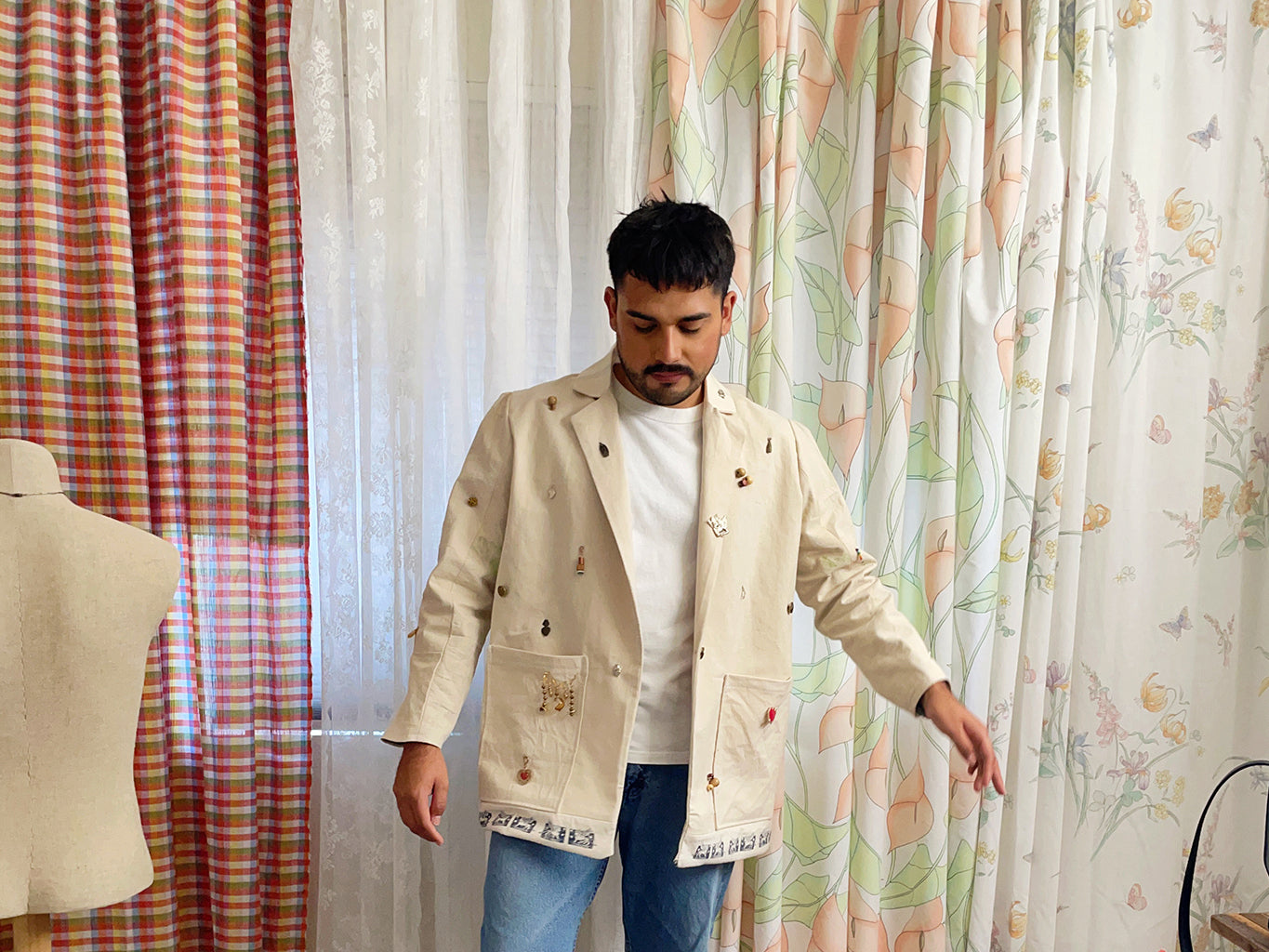 Up-cycled Canvas Heather Blazer by Cisco Sews
