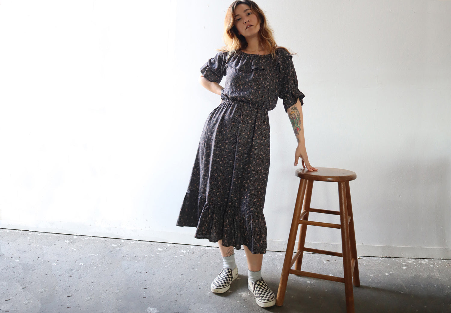 Avenir Jumpsuit Dress Hack w/ Neckline Flounce