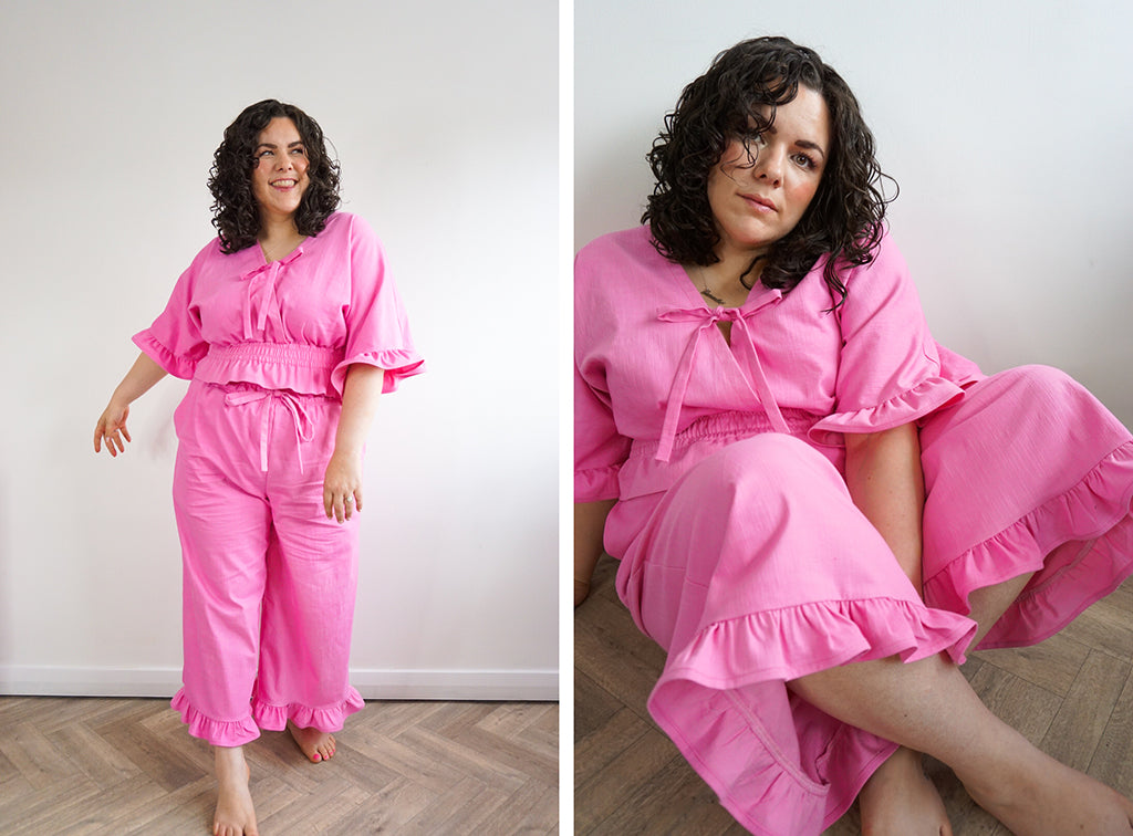 Saguaro Set Top & Pants Frill Hack by Sam of @PurpleSewingCloud