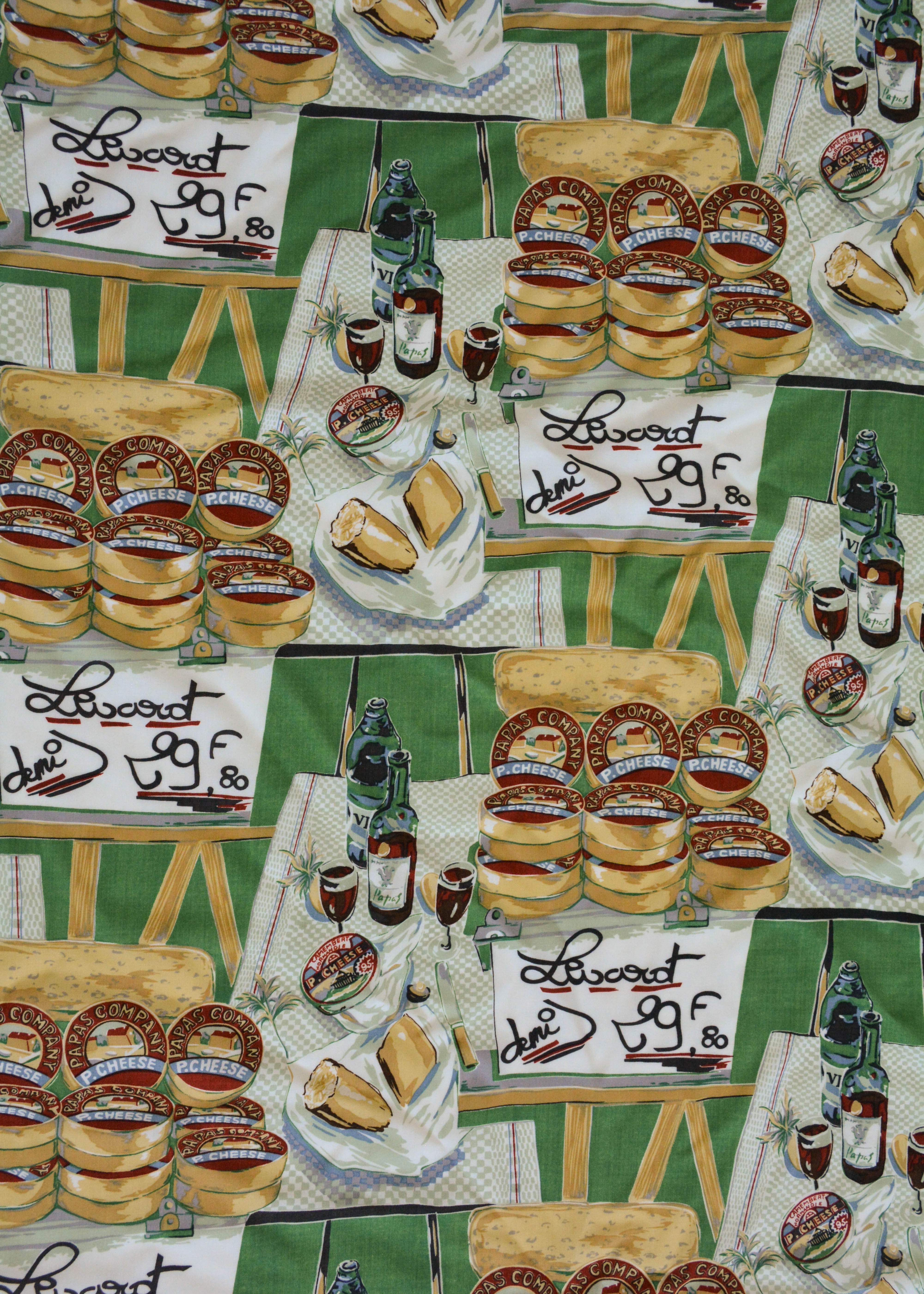 Pass the Cheese Please Rayon Fabric