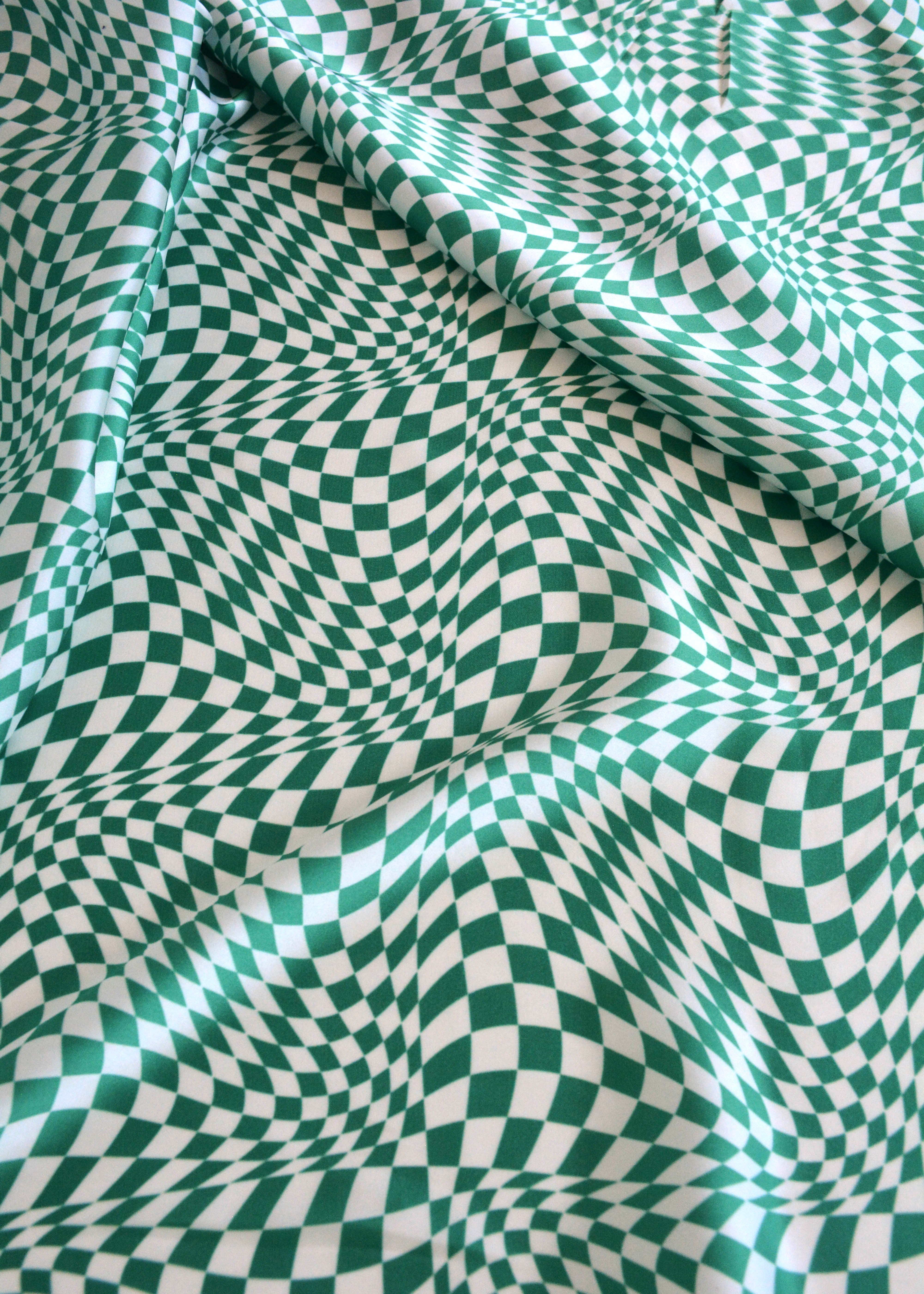 Groovy Satin Check Fabric