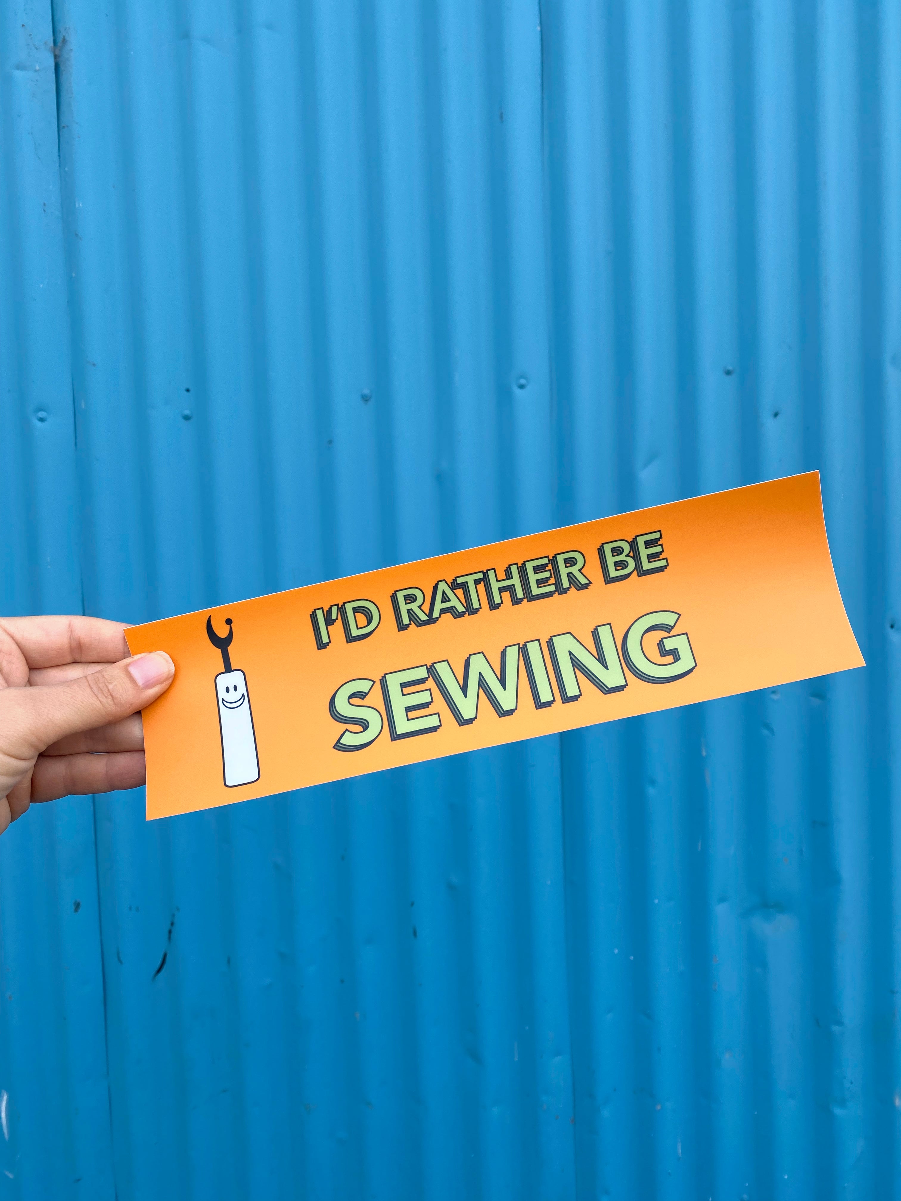 I'd Rather Be Sewing Bumper Sticker