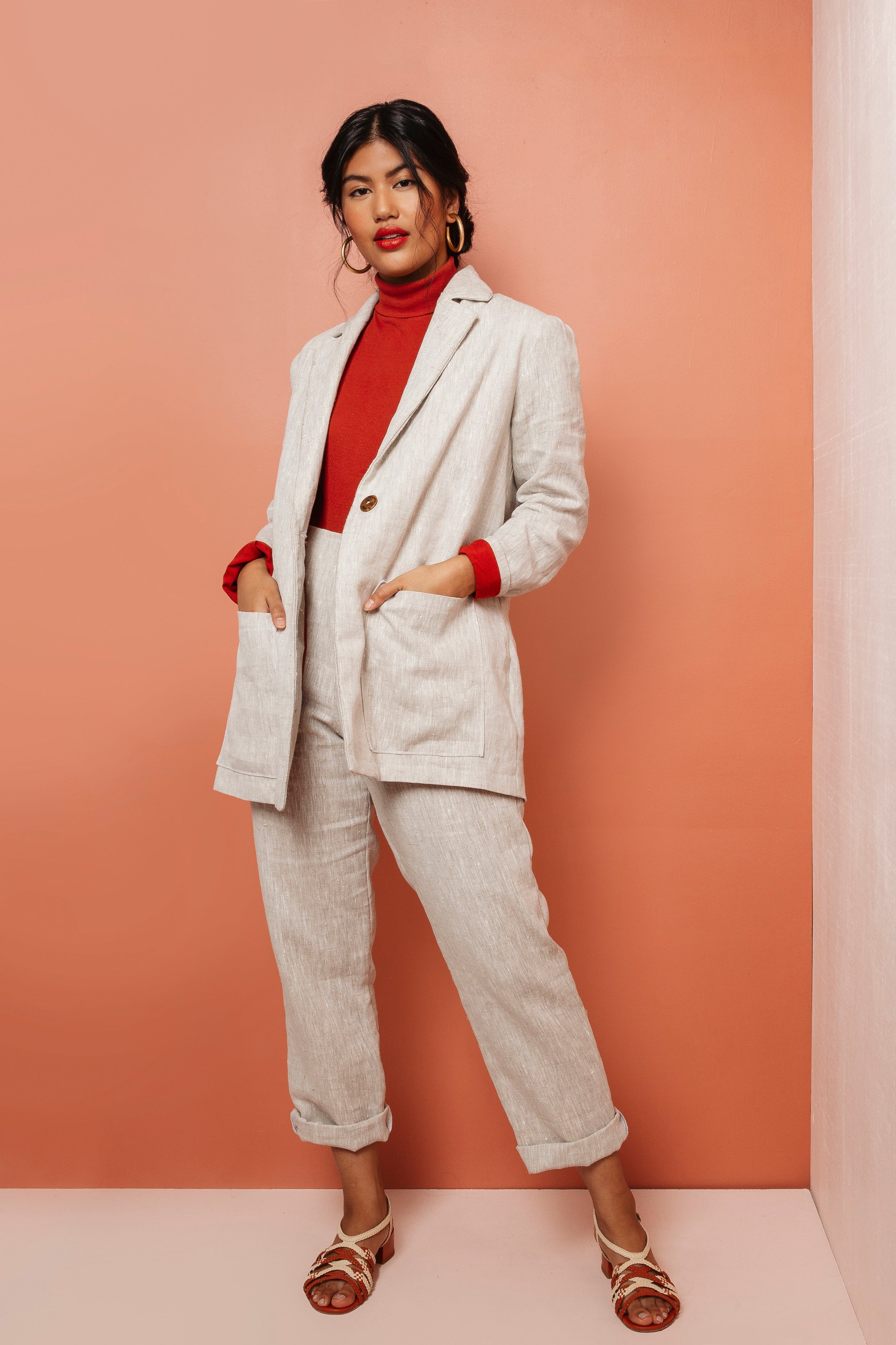 Heather Blazer - Printed Pattern