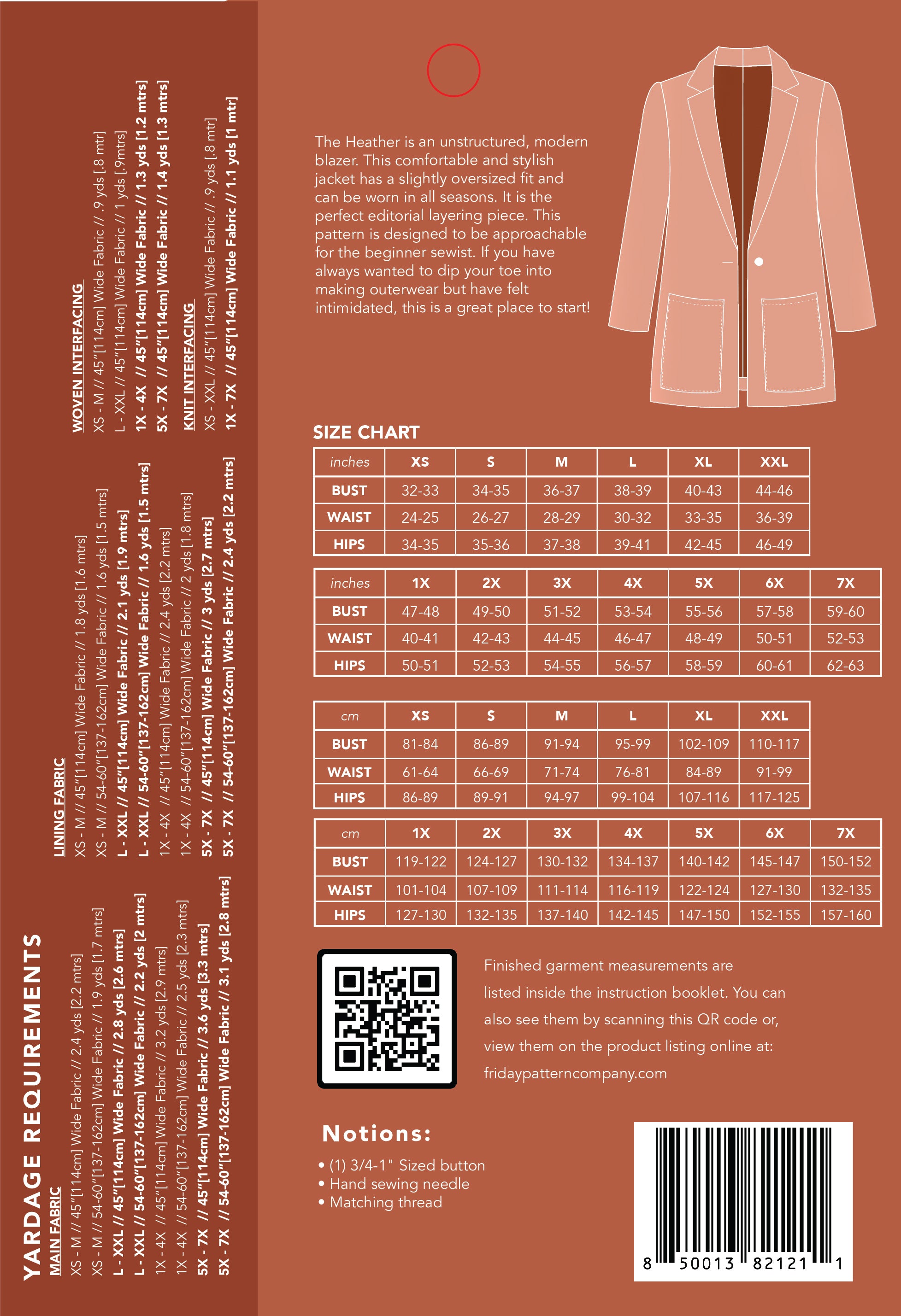 Heather Blazer - Printed Pattern
