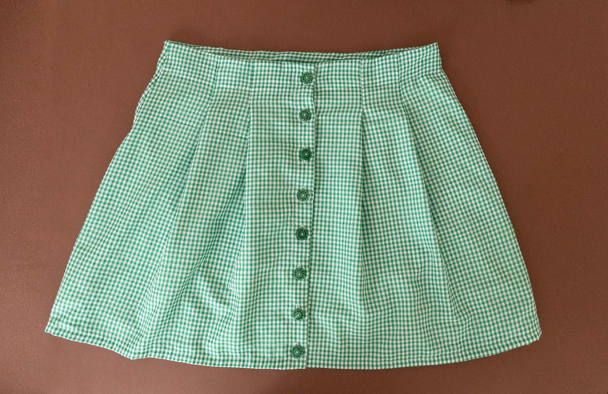 Button-up Front Bernadette Skirt Sewing Hack