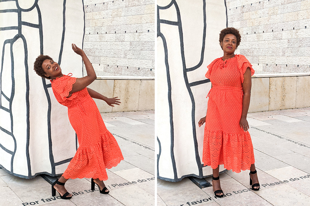 Hacked Wilder Gown eyelet dress | By Pauline from @sewuthinkucan