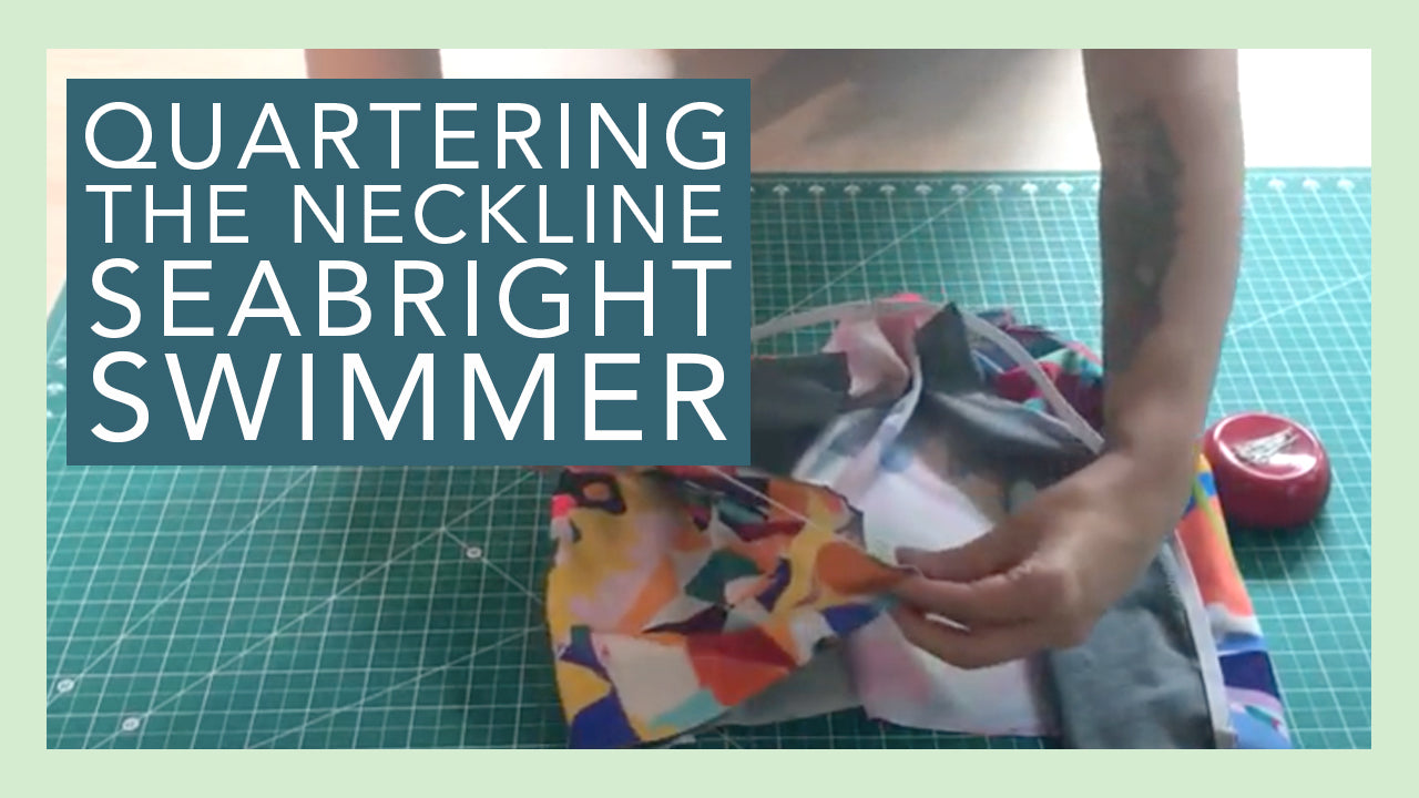 Quartering the Neckline of the Seabright Swimmer Pattern