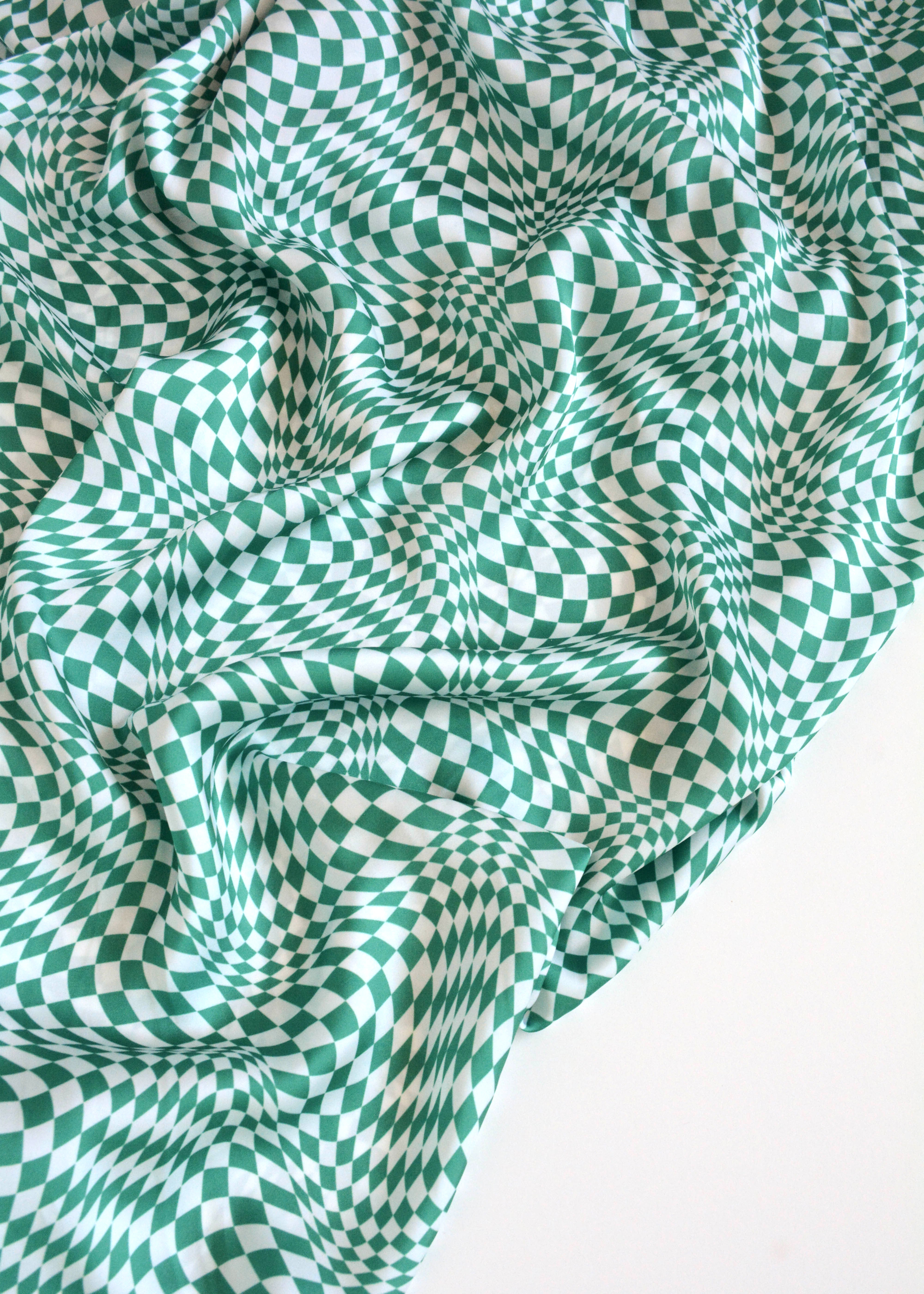 Groovy Satin Check Fabric