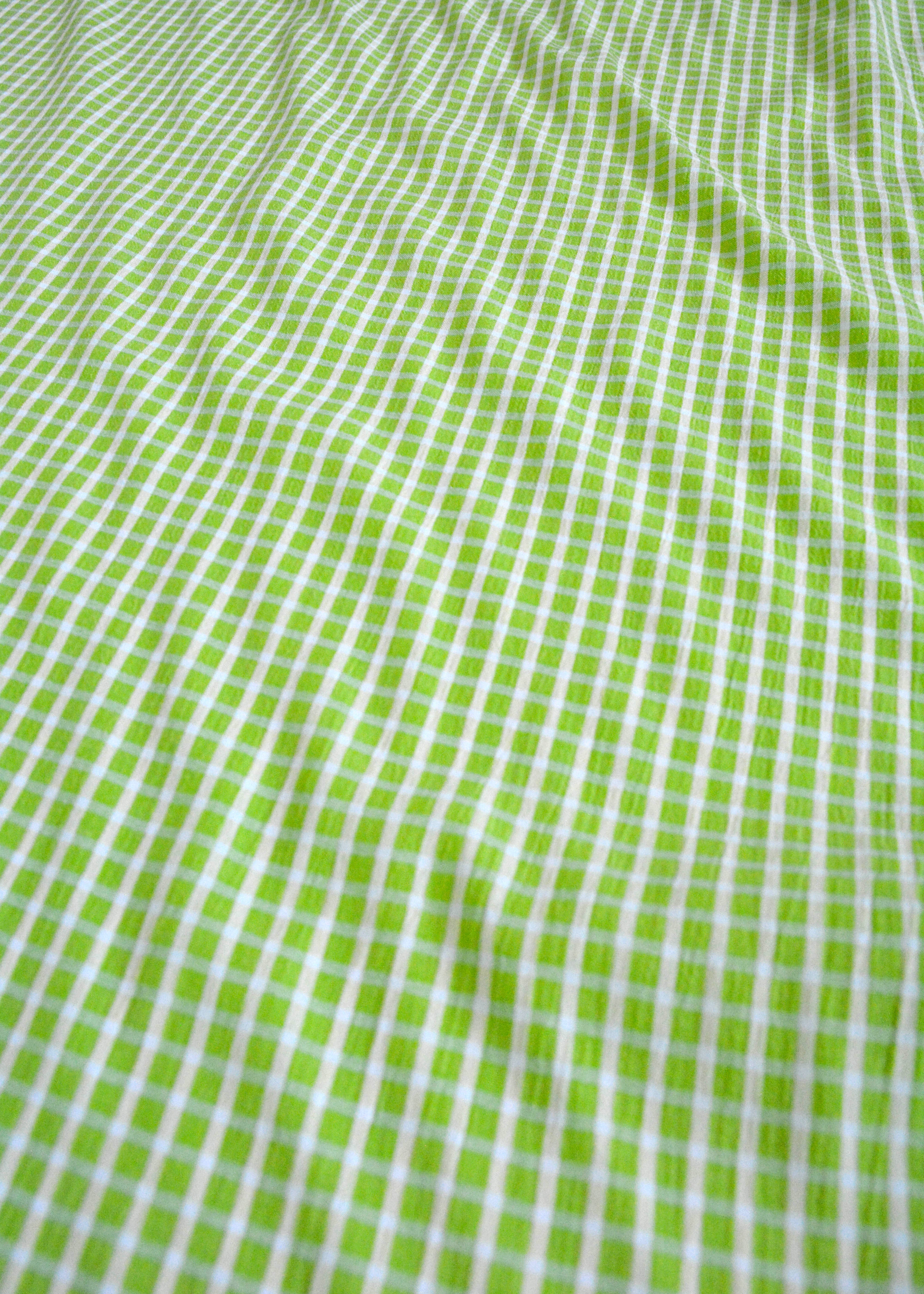 Dressy Check Rayon Fabric Green