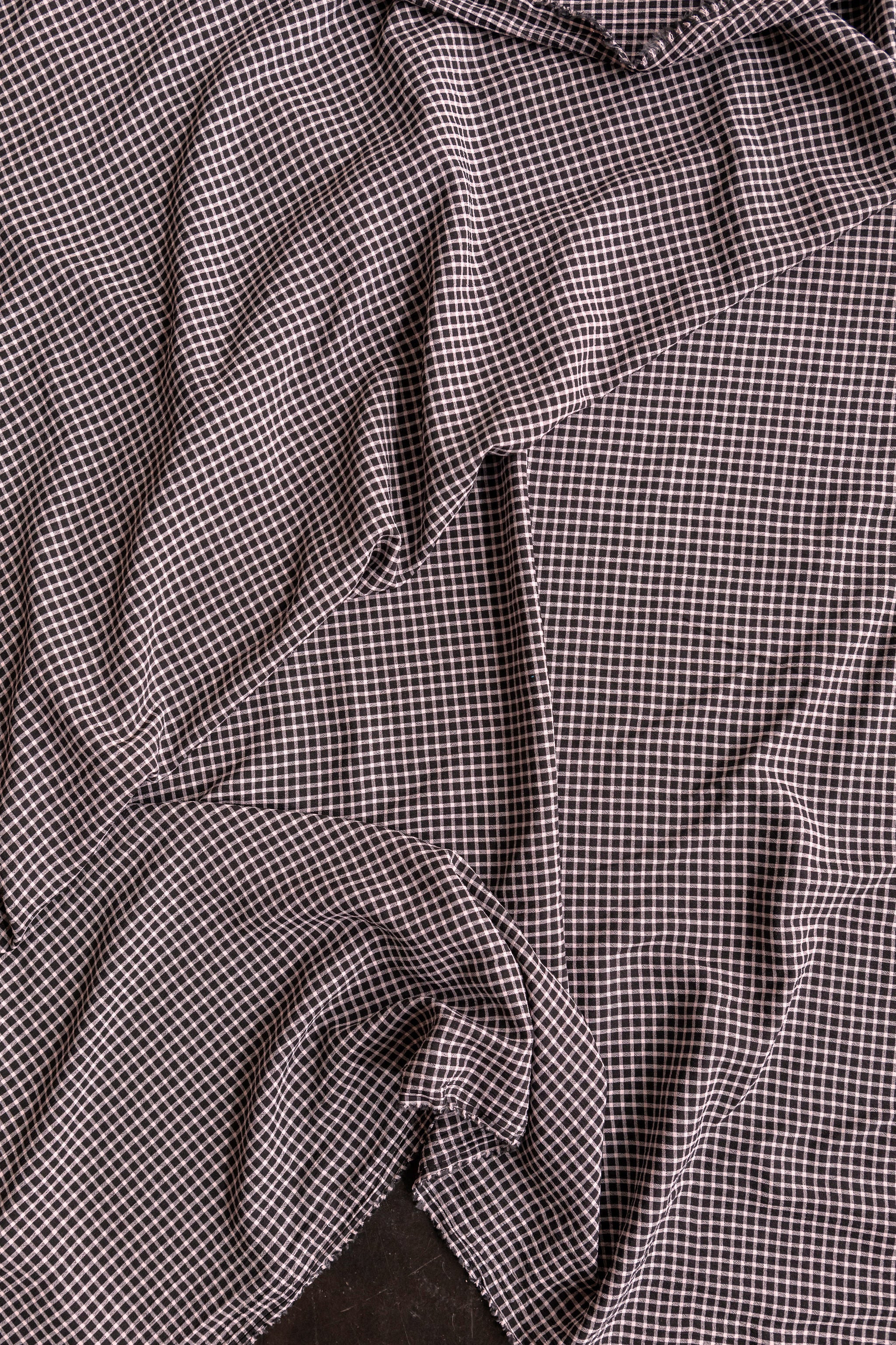Dressy Check Rayon Fabric Black