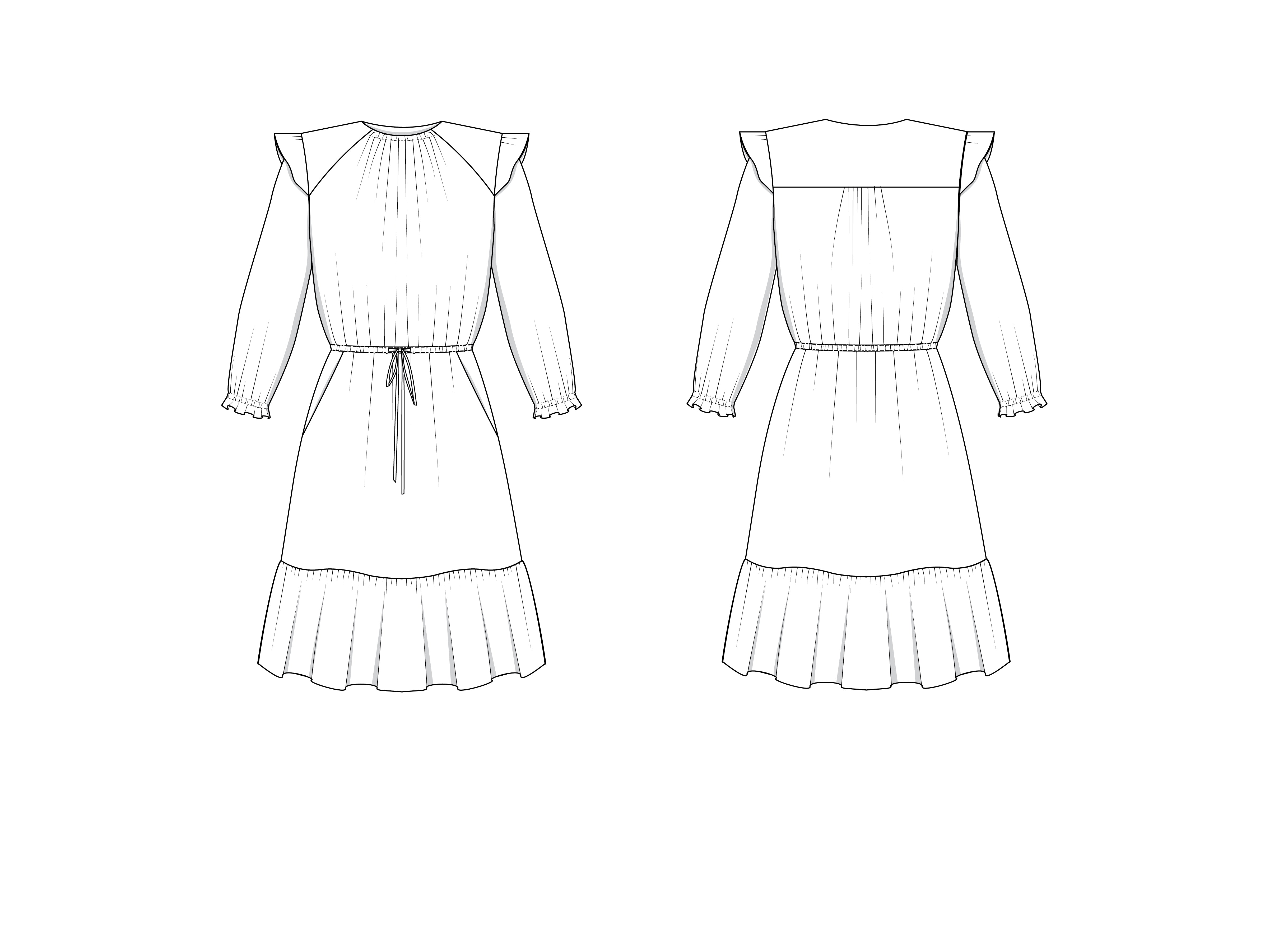 The Davenport Dress Pattern - Sizes XS-7X (Up to 63 hip
