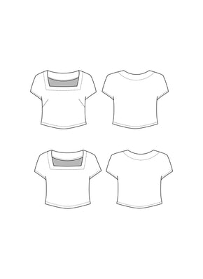 Square Neck Top - Printed Pattern